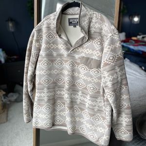 Southern Grit Tan Aztec Pattern Pullover